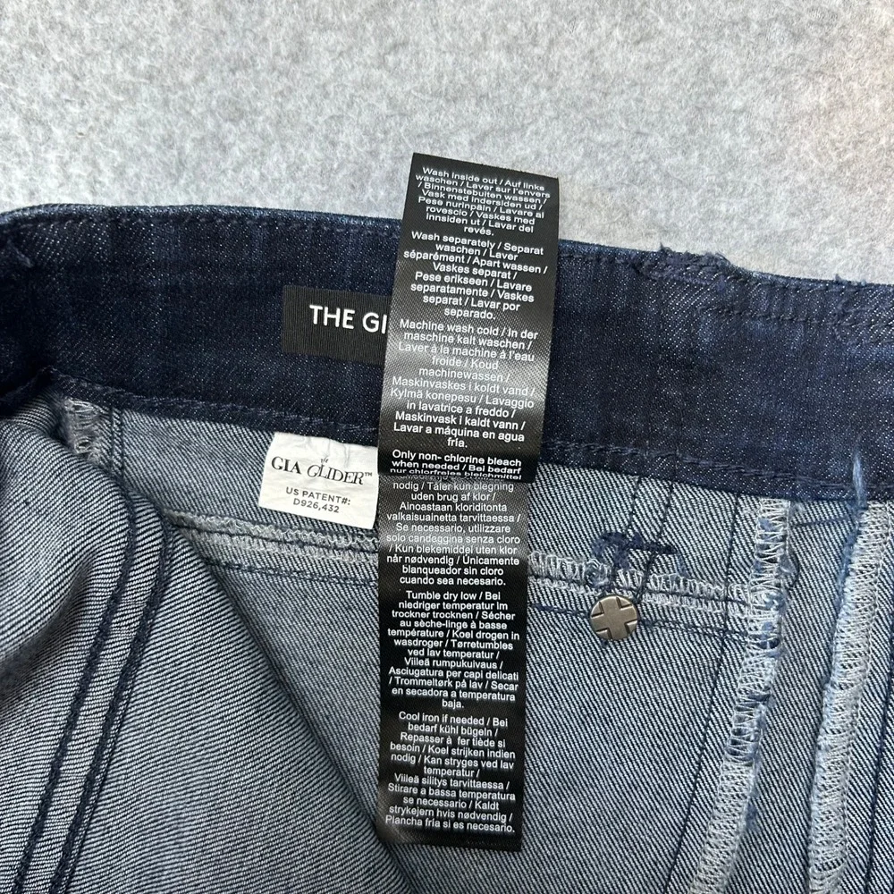 Liverpool The Gia Glider Crop Jeans Twisted Split Hem Dark Wash Denim Size‎ 8 29